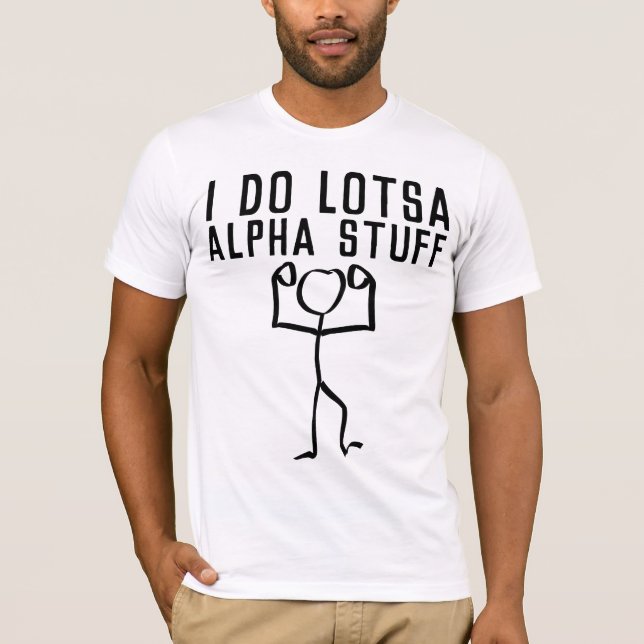 ALPHA MALE Funny MANAR, T-shirts (Framsida)