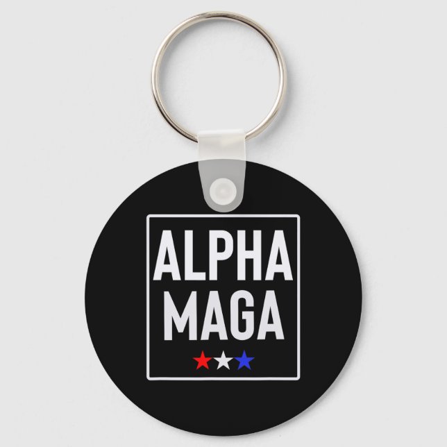 Alpha Mega Trump 2024 Election Design  Nyckelring (Framsida)
