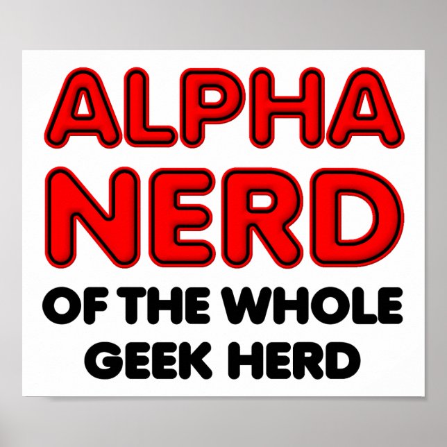 Alpha Nerd Funny Poster (Framsidan)