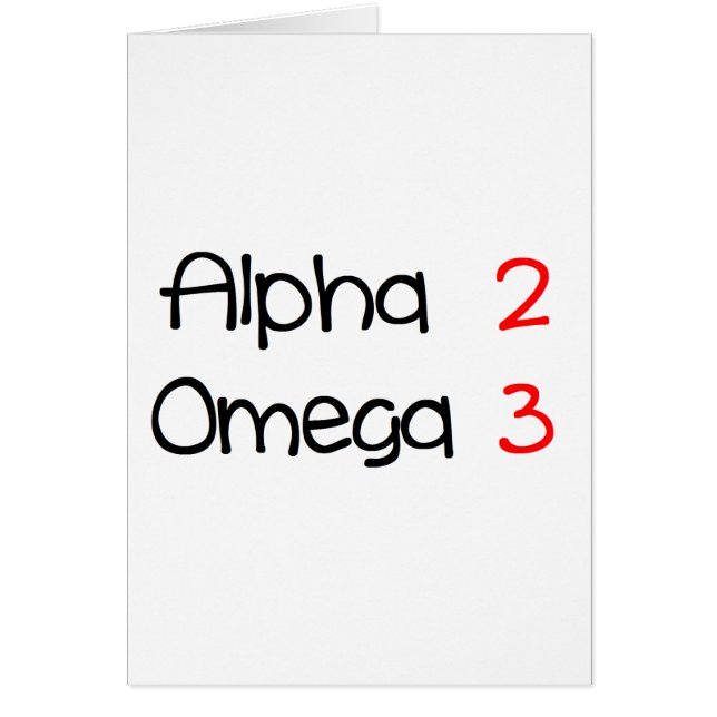 alpha omega hälsningskort (Framsidan)