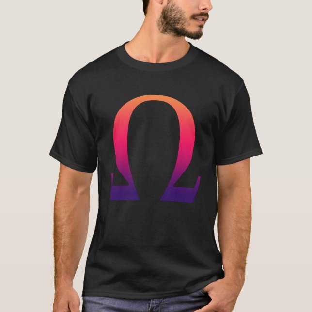 Alpha Omega Letter Greek Alphabet T Shirt (Framsida)