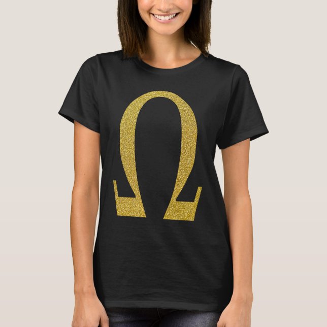 Alpha Omega Letter Greek Alphabet T Shirt (Framsida)