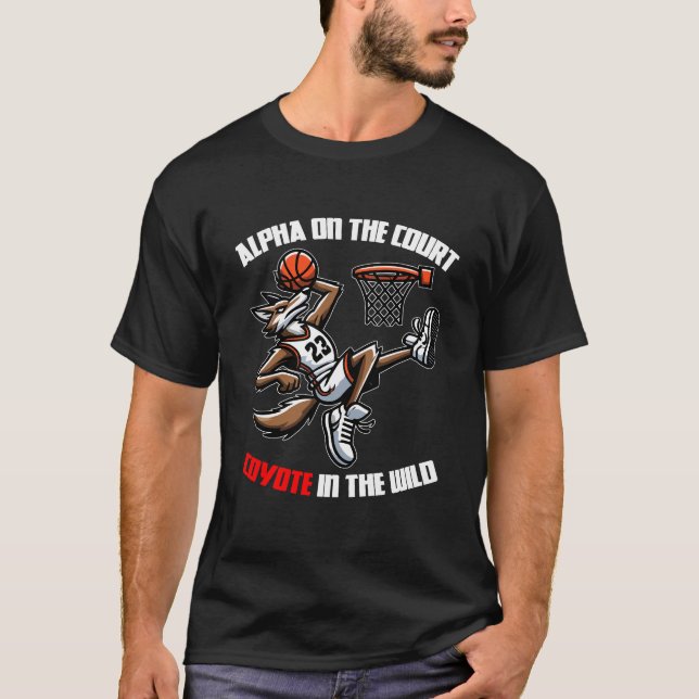 Alpha på domstolen Coyote i Vilden T Shirt (Framsida)