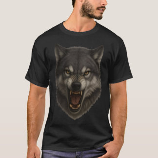 Alpha Roar – Ilsken Varg Ansikte T-shirt