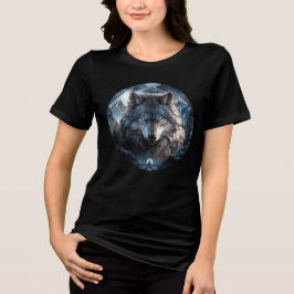 Alpha Wolf in Ice Mountains Artwork T Shirt