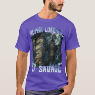 Alpha Wolf laddar 67 procent vilda roliga vargar T Shirt