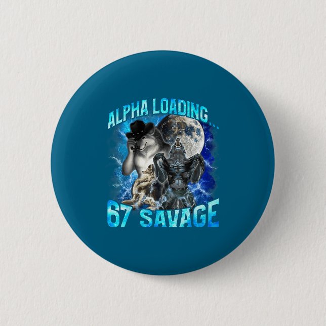 Alpha Wolf Loading 67 Percent Savage Funny Wolves  Knapp (Framsida)