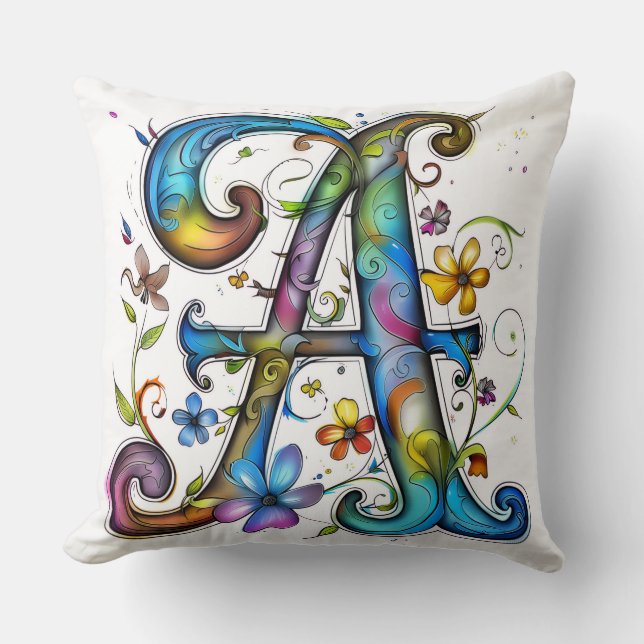 Alphabet "A" throw pillow Kudde (Framsida)