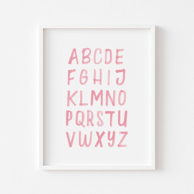 Alphabet ABC-bildande poster i vattenfärg (Skapare uppladdad)