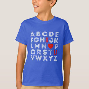 Alphabet ABC I Kärlek You T Shirt