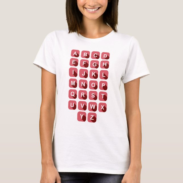 Alphabet abc-lärare t shirt (Framsida)