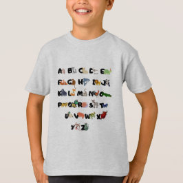 Alphabet Abc lustigt, skjortdjur T Shirt