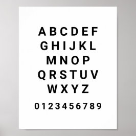 Alphabet ABC-nummer Poster utbildning