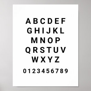Alphabet ABC-nummer Poster utbildning