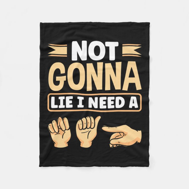 Alphabet American Sjunga Language Asl Lärare I beh Fleecefilt (Framsidan)