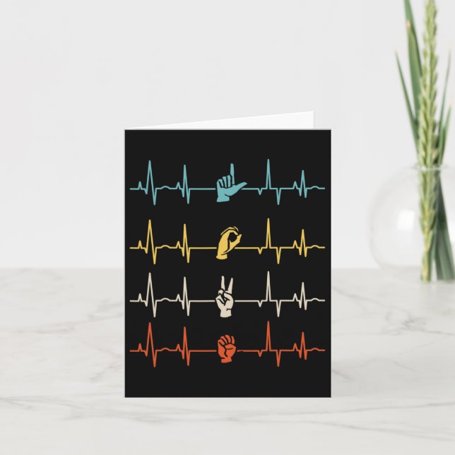 Alphabet American Sjunga Language Asl Teacher Hear Kort (Framsida)