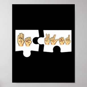 Alphabet American Sjunga Language Asl Teacher ska Poster