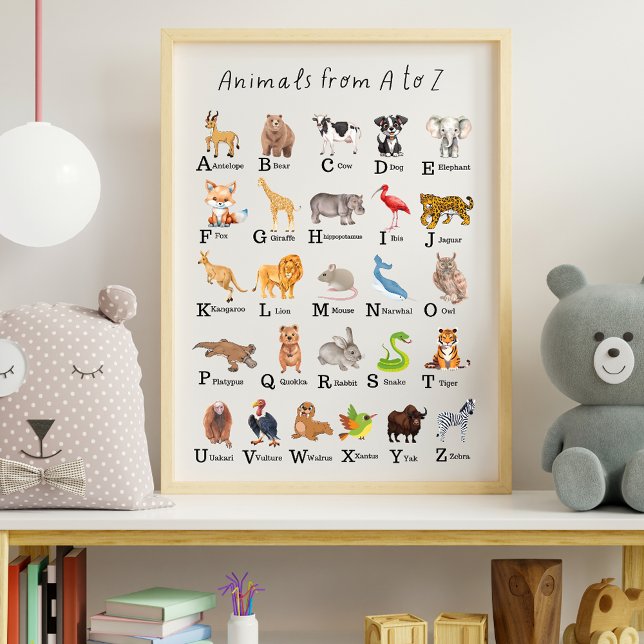 Alphabet Animal A - Z Education Classroom Poster (Skapare uppladdad)
