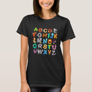 Alphabet Animal ABCs Learning Back to school Teach T Shirt