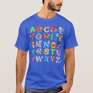 Alphabet Animal ABCs Learning Back to school Teach T Shirt