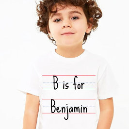 Alphabet | Anpassningsbar School Shirts for Boys & T Shirt