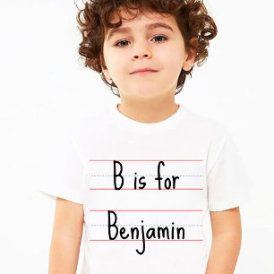 Alphabet Anpassningsbar School Shirts for Boys & T Shirt