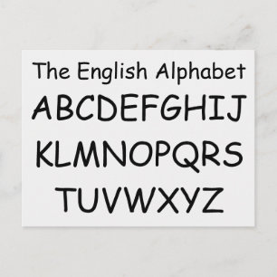 Alphabet av Janz White Smoke ABC Vykort