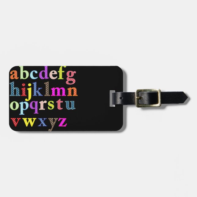 Alphabet Bagagebricka (Horisontell Framsida)