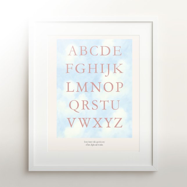 Alphabet – Blush Nursery ABC Wall Art (11x14) Poster (Skapare uppladdad)