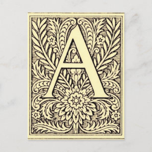 Alphabet Brev A Vykort