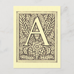 Alphabet Brev A-vykort Vykort