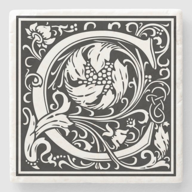 Alphabet Brev C Vintage Stone Underlägg (Framsidan)