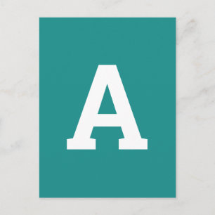 Alphabet Brev Daglig Grönt Modern Minimalist Vykort