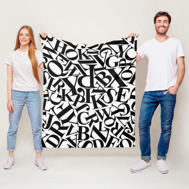 Alphabet Brev Fleecefilt (På plats)