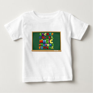 Alphabet Brev för t-shirt för baby