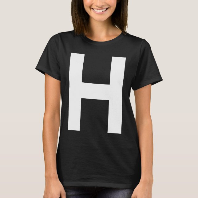 Alphabet Brev H, övre fodral T Shirt (Framsida)