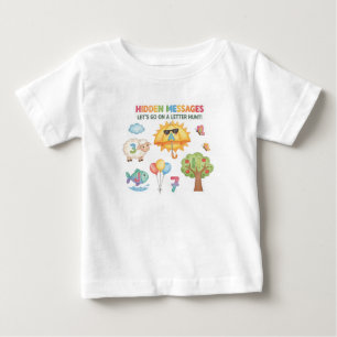 Alphabet Brev Hunt Småbarn T-Shirt - Gömt