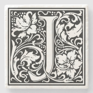 Alphabet Brev J Vintage Stone Underlägg