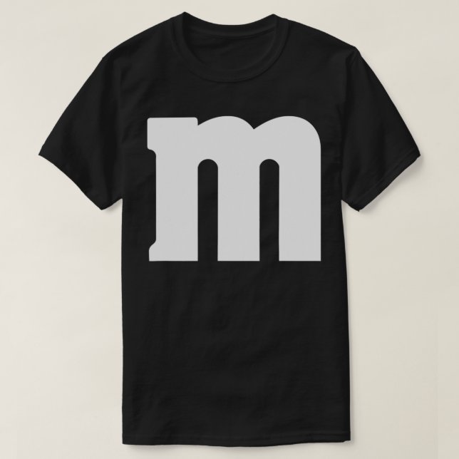 Alphabet Brev M nedre fodral m T Shirt (Design framsida)