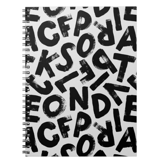 Alphabet Brev Mönster Anteckningsbok (Framsidan)