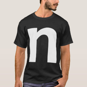 Alphabet Brev N small lower fodral Matching Group T Shirt