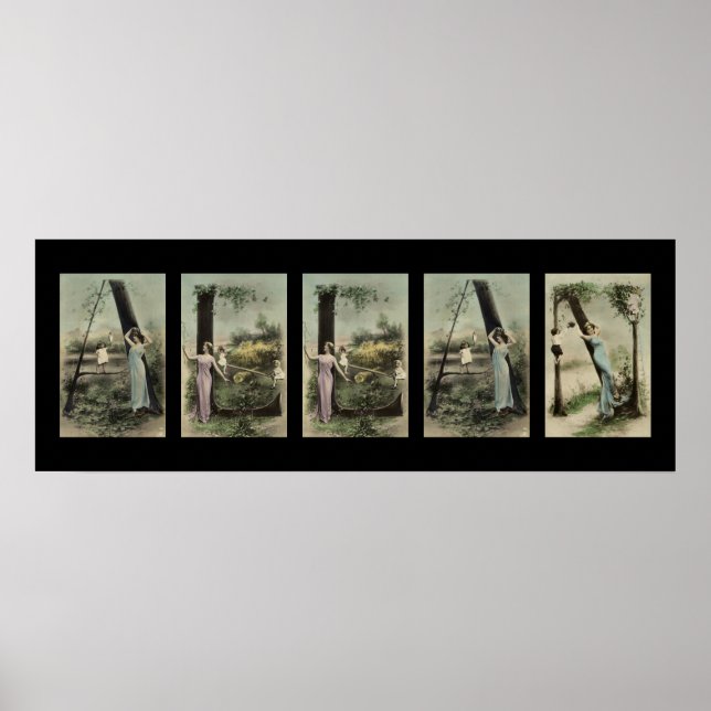 Alphabet Brev Namn Art Poster (Framsidan)