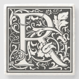 Alphabet Brev R Vintage Stone Underlägg