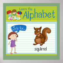 Alphabet Brev s är avsett för ekorre