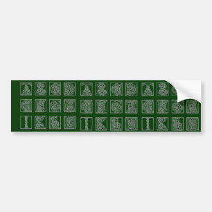 Alphabet Bumper Sticker Bildekal