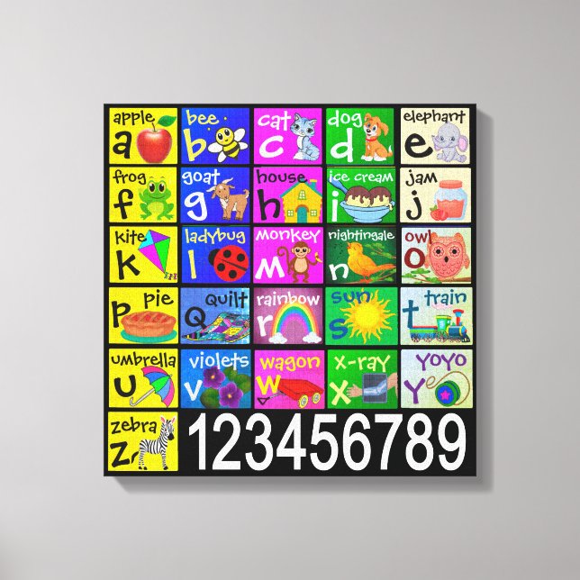 Alphabet Canvastryck (Framsida)