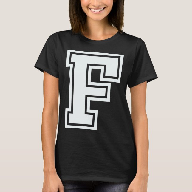 Alphabet Capital brev F motsvarande familjgrupp ha T Shirt (Framsida)