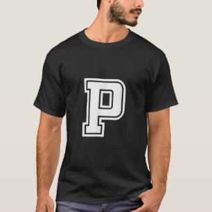 Alphabet Capital brev P motsvarande familjegrupp h T Shirt