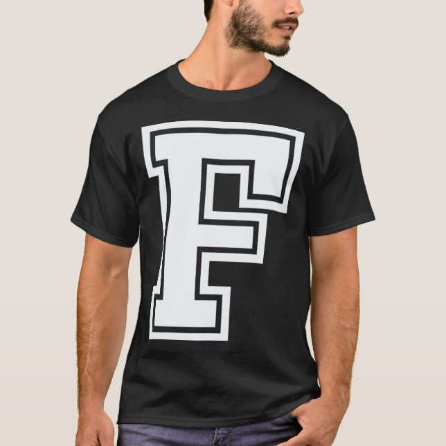 Alphabet capital letter F matching family group ha T Shirt (Framsida)