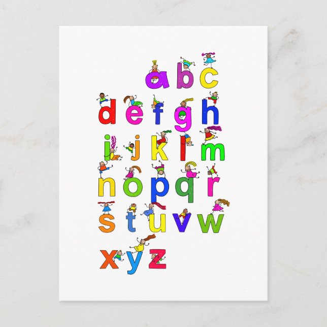 Alphabet Children Vykort (Framsida)